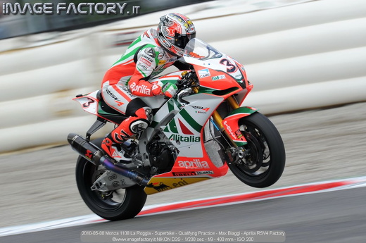 2010-05-08 Monza 1108 La Roggia - Superbike - Qualifyng Practice - Max Biaggi - Aprilia RSV4 Factory